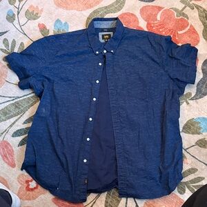 Lee Men's Casual Navy Button Down Shirt